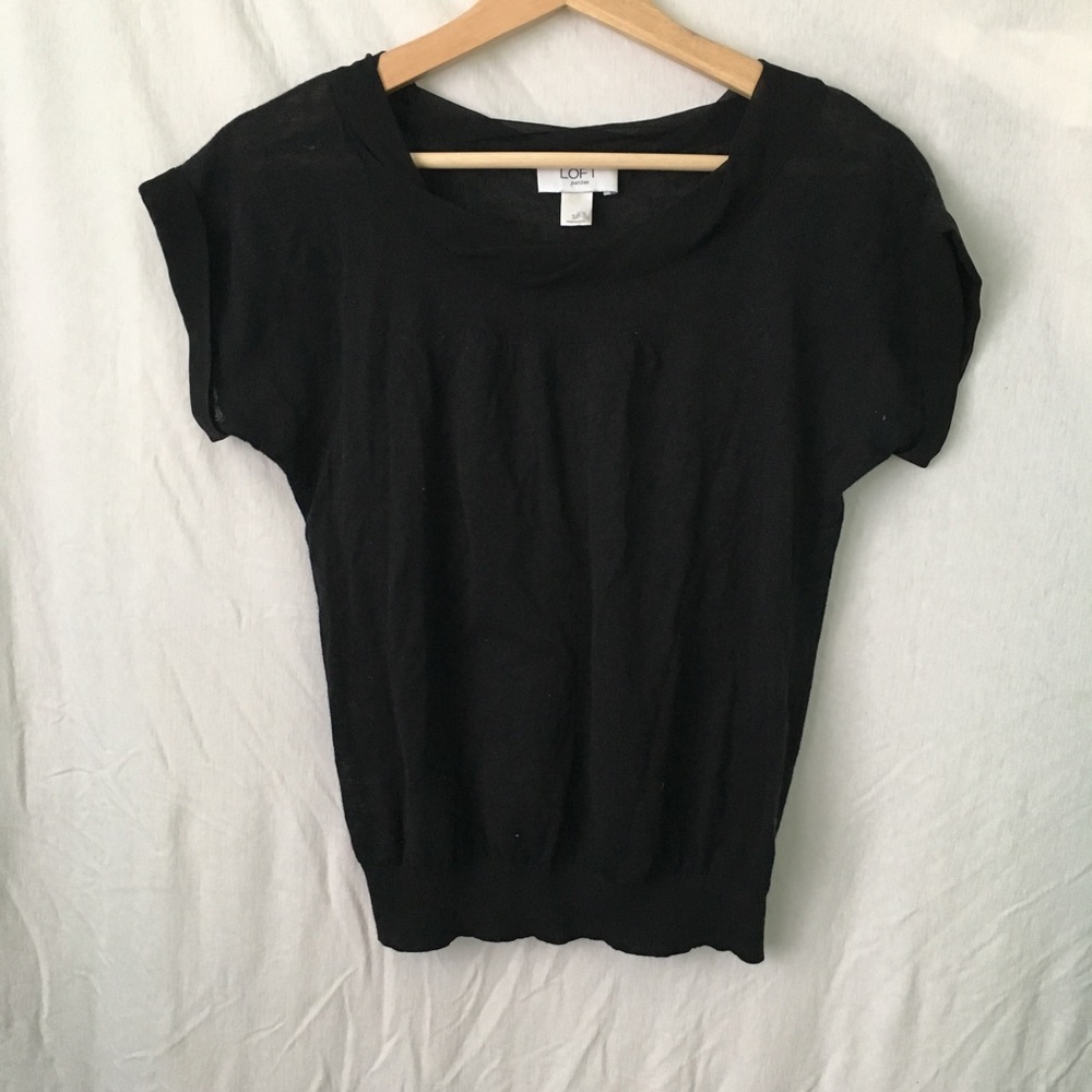 Loft | Black Short Sleeve Shirt